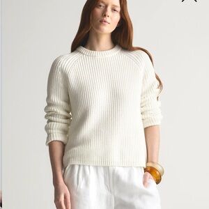 NWOT Quince 100% cotton fisherman crew sweater- size medium